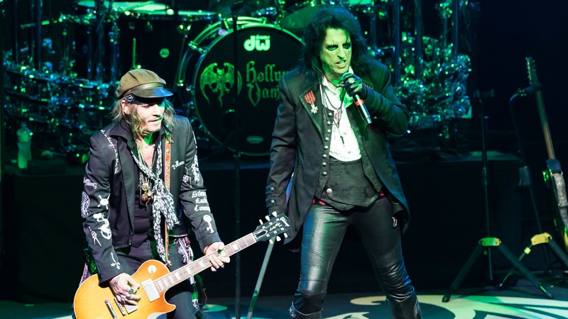 Johnny Depp e Alice Cooper (Foto:Sipa/AP Images)