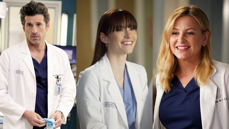 Patrick Dempsey como Dr. Derek Shepherd, Chyler Leigh como Dra. Lexie Grey e Arizona Robbins como Jessica Capshaw (Foto: Reprodução )