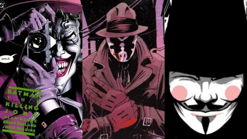 Coringa, Watchmen e V de Vingança (Foto: Reprodução)