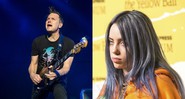 Mark Hoppus (Foto: Amy Harris / Invision AP) e Billie Eilish (Foto:Joe Russo / Sipa USA/ AP Images)