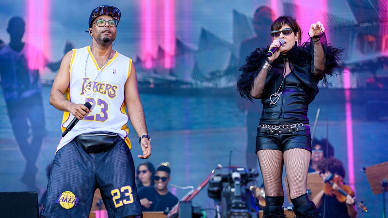 Buchecha e Fernanda Abreu sacudiram o palco Sunset no Rock in Rio (Foto: Renan Olivetti/Divulgação)