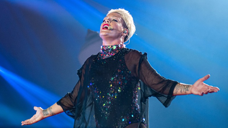 Pink no Palco Mundo do Rock in Rio 2019 (foto: Bléia Campos/ I Hate Flash)