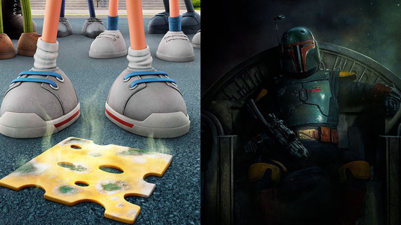 Diário de Um Banana (Foto: Divulgação / Disney+) / O Livro de Boba Fett (Foto: Divulgação / Disney+)