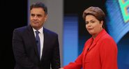 Dilma Rousseff e Aécio Neves durante disputa presidencial em 2014 (Foto:  Mario Tama/Getty Images)