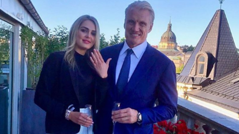 Dolph Lundgren e Emma Krokdal (Foto: Instagram / Reprodução)