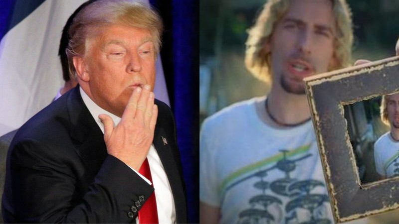 Montagem com Donald Trump (Foto: AP Photo/Jae C. Hong) e Chad Kroeger (Reprodução/YouTube)