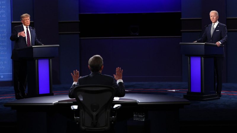 Debate entre Donald Trump e Joe Biden (Foto: Getty Images/Scott Olson/Equipe)