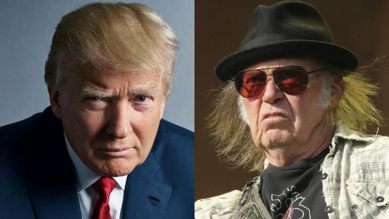 Donald Trump (Foto: Mark Seliger) e Neil Young (Foto: Isabel Infantes/ AP)