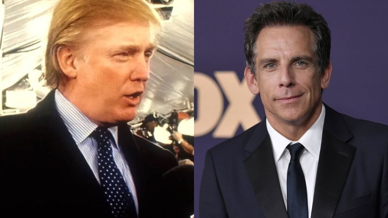 Donald Trump em Zoolander e Ben Stiller (Foto 1: Reprodução/Youtube | Foto 2: Richard Shotwell/Invision/AP)