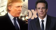 Donald Trump em Zoolander e Ben Stiller (Foto 1: Reprodução/Youtube | Foto 2: Richard Shotwell/Invision/AP)