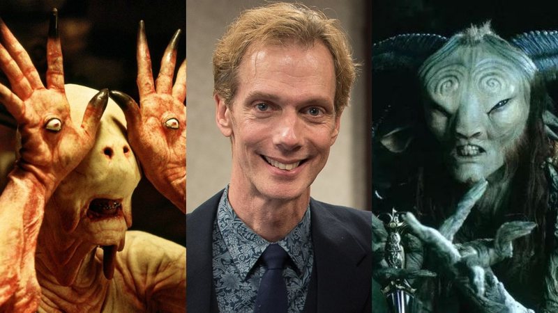 Doug Jones como Homem Pálido em O Labirinto do Fauno (Foto: Divulgação), Doug Jones (Foto: Judson University / Wikimedia Commons) e Doug Jones como Fauno em O Labirinto do Fauno (Foto: Divulgação)