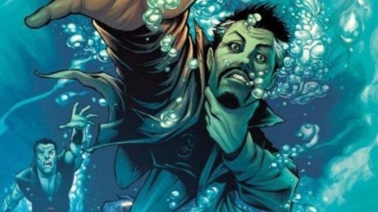 Imagem postada por Scoot Derrickson, diretor do 2º filme de Dr. Estranho, com o feiticeiro ao lado de Namor (Foto: internet/divulgação)