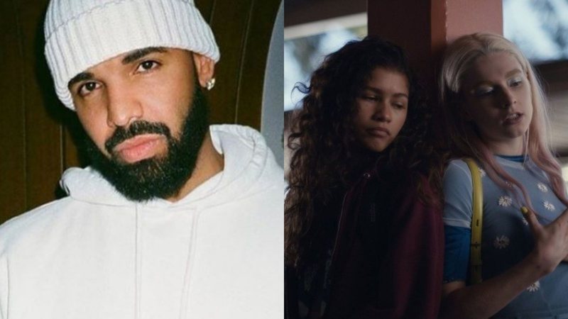 Drake (Foto: Reprodução / Instagram) / Zendaya e Hunter Schafer em Euphoria (Foto: Divulgação / HBO)