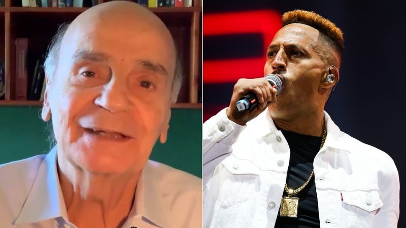 Drauzio Varella e Mano Brown no Rock in Rio 2019 (foto: reprodução/ Instagram/ Getty Images - Alexandre Schneider)