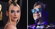 Dua Lipa (Foto: Jordan Strauss/Invision/AP) e Elton John (Foto: Matt Sayles/Invision for Black Ink/AP Images)