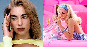 Dua Lipa (Foto: Divulgação) | Margot Robbie como Barbie (Foto: Reprodução / Twitter)