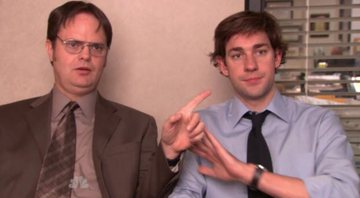 Rainn Wilson e John Krasinski como Dwight Schrute e Jim Halpert em The Office (Foto: Reprodução)