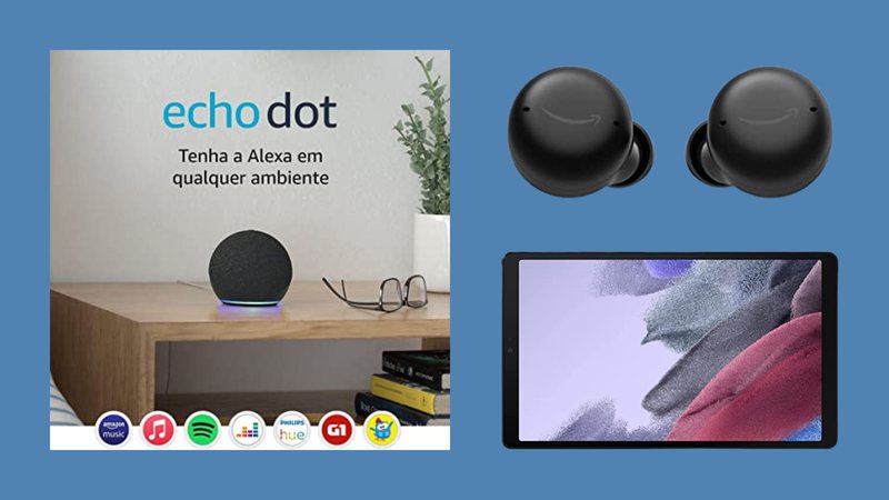 Echo Dot, fone de ouvido e mais: 13 eletrônicos em oferta para garantir na Amazon - Reprodução/Amazon