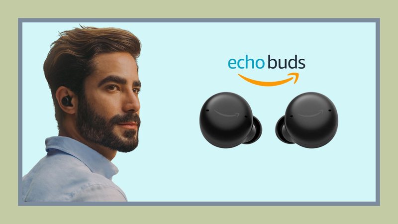 O novo Echo Buds vem integrado com a Alexa, assistente de voz da Amazon - Créditos: Reprodução / Amazon