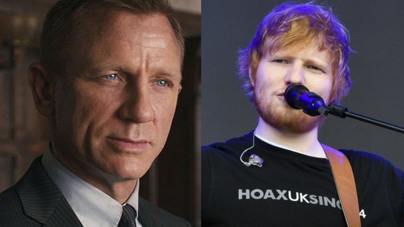 Daniel Craig e Ed Sheeran (Foto 1: Divulgação | Foto 2: Ben Birchall/AP)