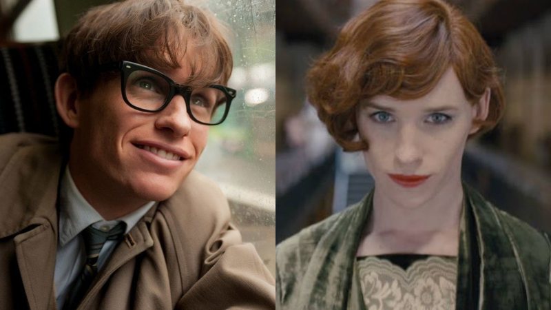 Eddie Redmayne em A Teoria de Tudo e A Garota Dinamarquesa (Foto: Reprodução)