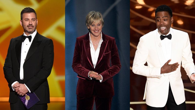 Jimmy Kimmel (Foto: Phil McCarten/Invision for the Television Academy/AP Images) / Ellen Degeneres (Foto: AP/Mark J. Terrill) / Chris Rock (Foto: Chris Pizzello/Invision/AP)