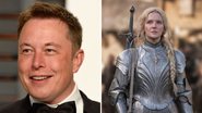 Elon Musk (Foto: Pascal Le Segretain/Getty Images) e Galadriel em O Senhor dos Anéis: Os Anéis de Poder (Foto: Reprodução/Prime Video)