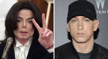 Michael Jackson (Foto: Jim Ruyman-Pool / Getty Images) e Eminem (Foto: Evan Agostini / AP)