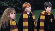 Emma Watson, Rupert Grint e Daniel Radcliffe em Harry Potter e a Pedra Filosofal (Foto: Divulgação)