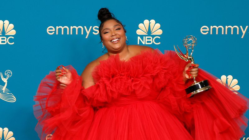 Lizzo, vencedora do Emmy 2022 de Melhor Reality Show de Competição (Foto: Frazer Harrison/Getty Images)