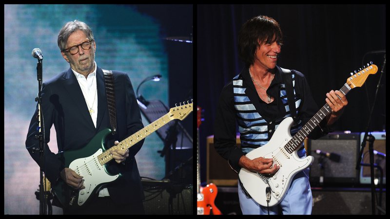 Foto 1: Eric Clapton (Gareth Cattermole/Getty Images). Foto 2: Jeff Beck (Larry Busacca/Getty Images for Gibson) - Gareth Cattermole/Getty Images - Larry Busacca/Getty Images for Gibson