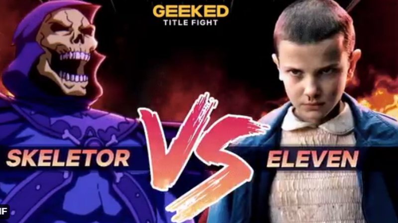 Esqueleto vs. Eleven (Foto: reprodução/vídeo)