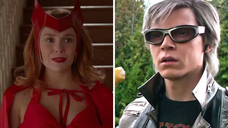 Elizabeth Olsen como Wanda (Foto: Reprodução) e Evan Peters como Mercúrio (Foto: Reprodução)