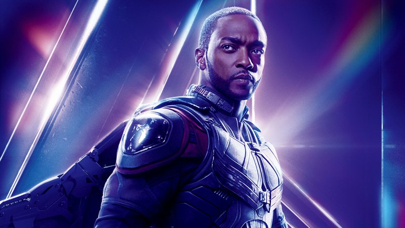 Anthony Mackie como Falcão em Vingadores: Guerra Infinita (foto: reprodução/ Marvel)