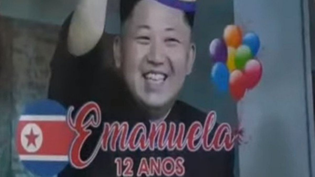 Festa de aniversário com Kim Jong-un de tema (Foto: Reprodução)