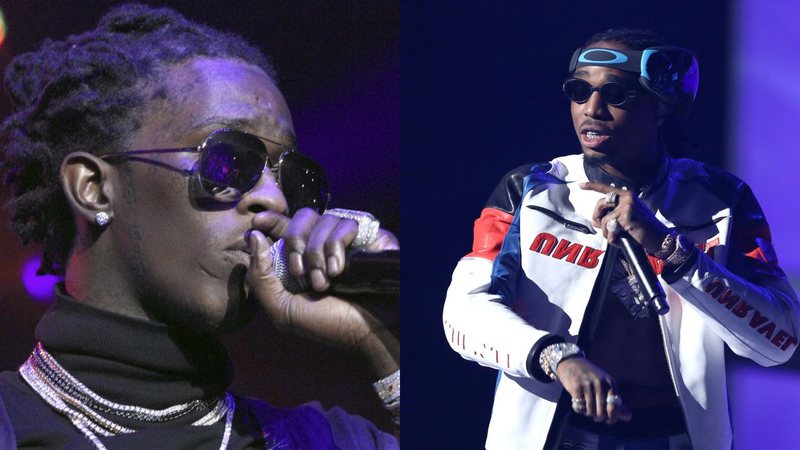 Young Thug (Foto 1: Robb Cohen/AP) e Quavo (Foto 2: Matt Sayles/Invision/AP)