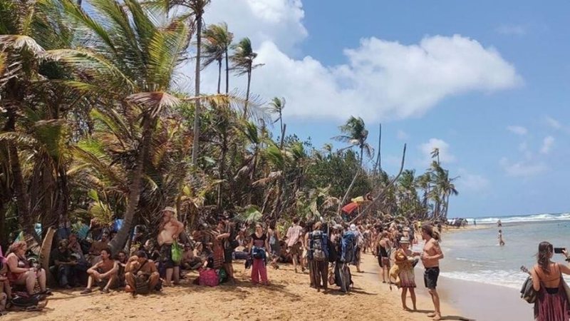 Público do Festival Tribal Gathering (Foto: Reprodução/Instagram)