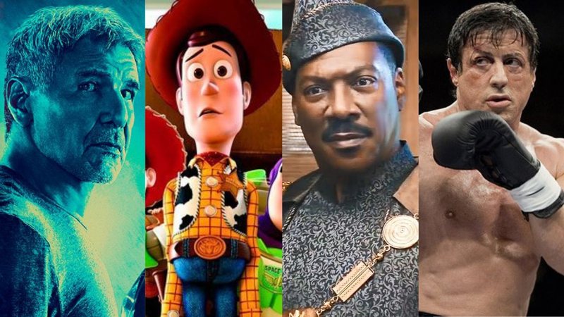 Blade Runner 2049, Toy Story 3, Um Príncipe em Nova York 2 e Rocky Balboa (Foto: divulgação/montagem)