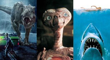 Montagem de Jurassic Park, E.T. e Tubarão (Foto: Reprodução)