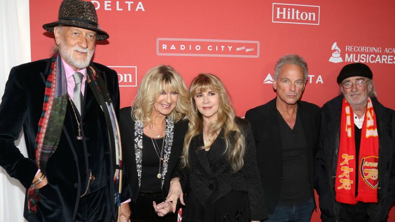 Mick Fleetwood, Christine McVie, Stevie Nicks, Lindsey Buckingham e John McVie do Fleetwood Mac em 2018 (Foto: Greg Allen/AP Images)