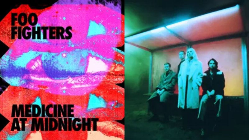 Capa de Medicine at Midnight, do Foo Fighters, e Blue Weekend, do Wolf Alice