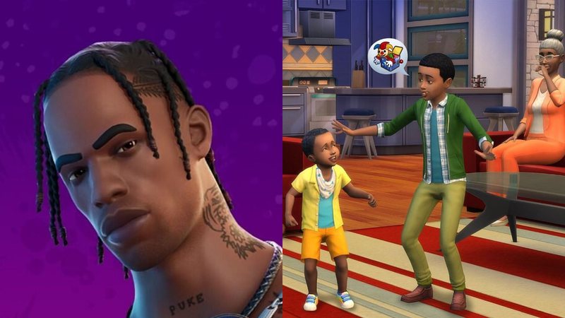 Fortnite e The Sims (Imagem: Reprodução / Instagram)