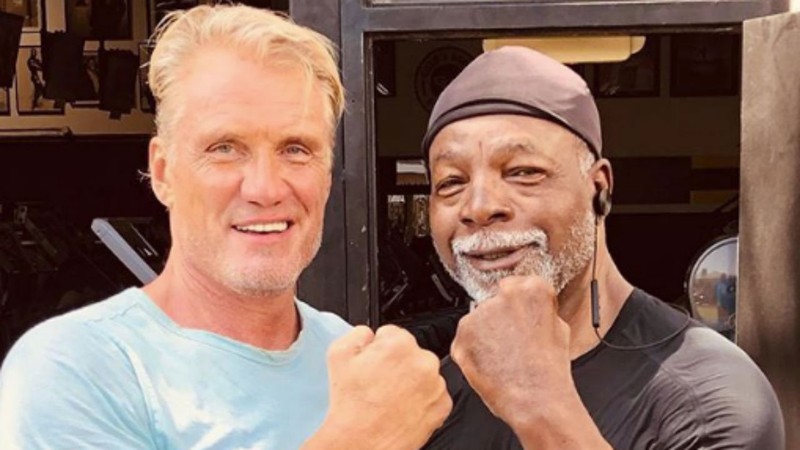 Dolph Lundgren (Ivan Drago) e Carl Weathers(Apollo Creed) (Foto: Instagram)