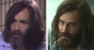 Montagem de Charles Manson na vida real (esq) e na série (dir)