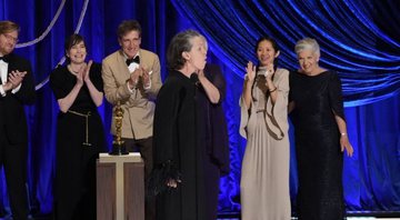 Frances McDormand e elenco de Nomadland no Oscar 2021 (Foto:reprodução/ vídeo)