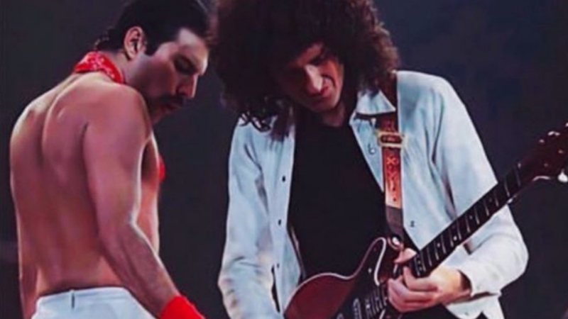 Brian May e Freddie Mercury (Foto: Reprodução/Instagram)