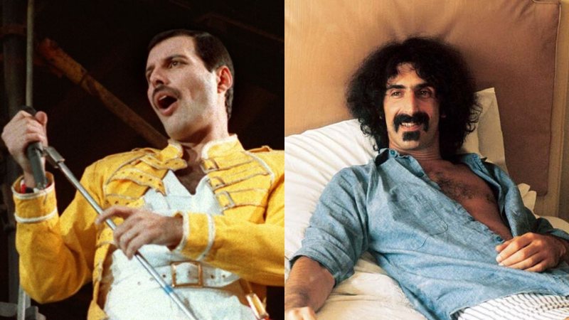 Freddie Mercury (Foto 1: AP) e Frank Zappa (Foto 2: Michael Putland)