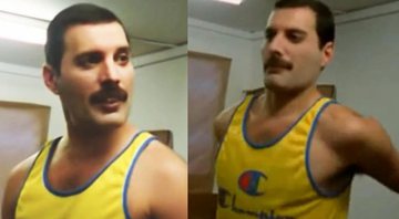 Freddie Mercury antes do show em Knebworth, em 1986 (Foto: reprodução/vídeo)