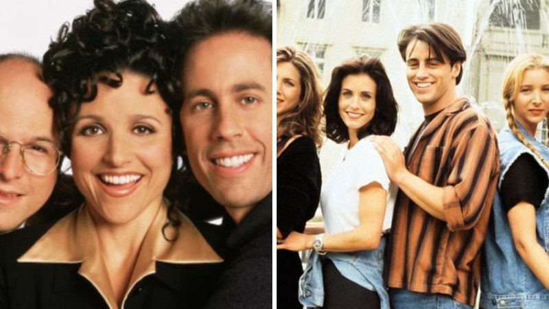 Elenco de Seinfeld (Foto: Divulgação) e Friends (Foto: Reprodução/Warner)