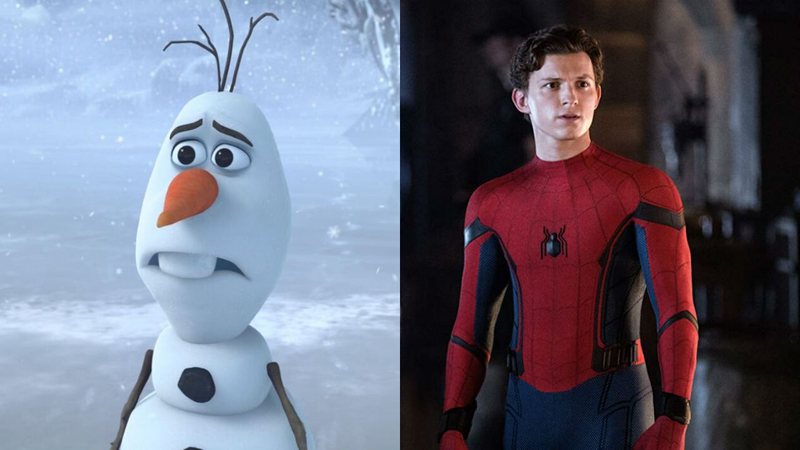 Olaf e Homem-Aranha (Foto 1: Reprodução/ Foto 2: Reprodução/ Marvel)